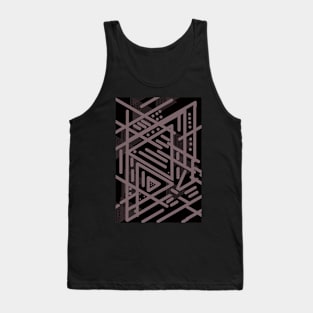 Geometirc Lines Grid Tank Top